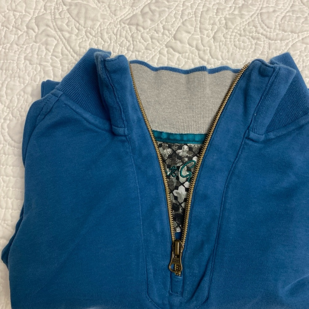 Robert Graham Blue Half-Zip Sweatshirt